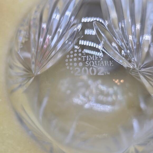 Waterford Crystal 2002 Hope for Healing Times Square Ball Ornament With Box - Picture 3 of 6